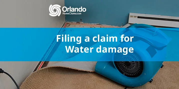 Filing a claim for Water damage