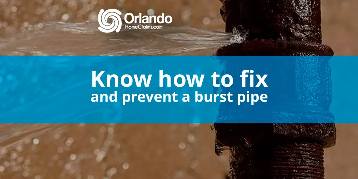 Know how to fix and prevent a burst pipe