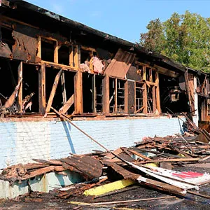 commercial fire damage