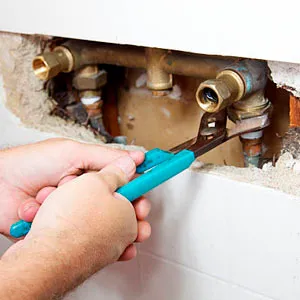 the burst pipe can be repaired or replaced